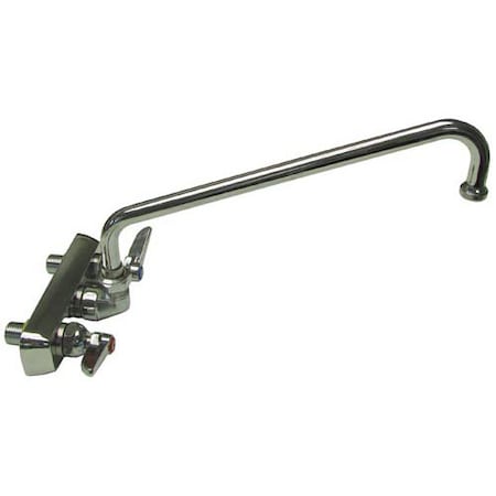 T&S Brass Faucet, 4"Wall , 12"Spt, Leadfree 1118